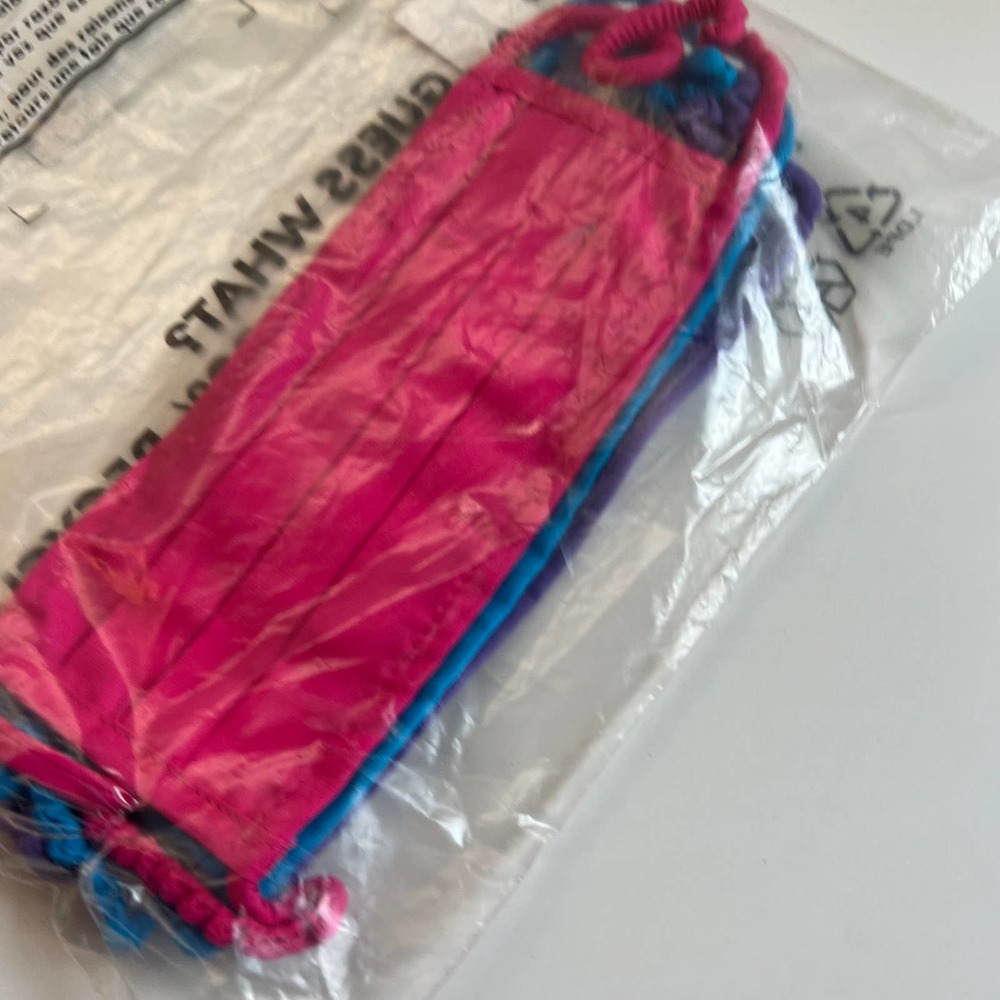 ASOS DESIGN Pack of 3 — 100% Cotton Bright Color Face Masks Elastic NEW + SEALED